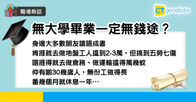 【職場熱話】無大學畢業注定無前途？ 