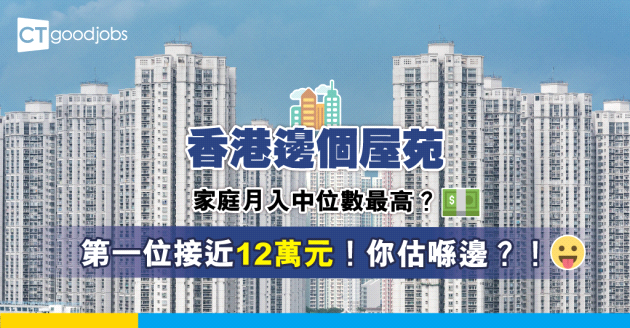 【薪酬趨勢】住邊度搵最多？公開20大屋苑家庭月入中位數！