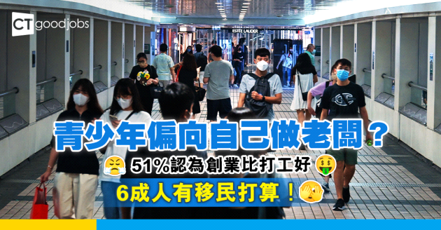 【職場調查】過半數青年認為創業比打工好 3成人考慮在內地發展事業