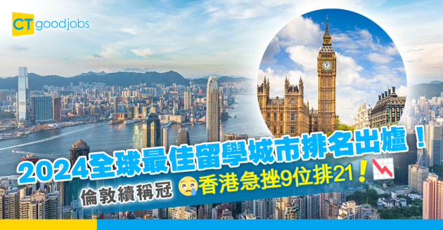 【海外升學】2024全球最佳留學城市倫敦稱冠 香港急挫9位排21