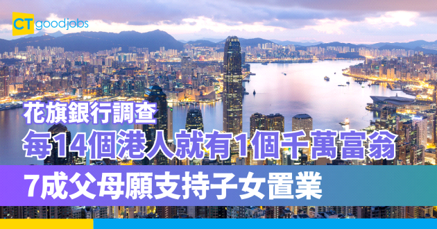 【千萬富翁】花旗銀行調查︰每14個港人就有1個千萬富翁 7成父母願支持子女置業