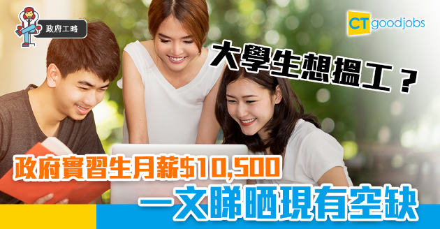 【政府工略】大學生想搵工？一文睇清政府實習生空缺 