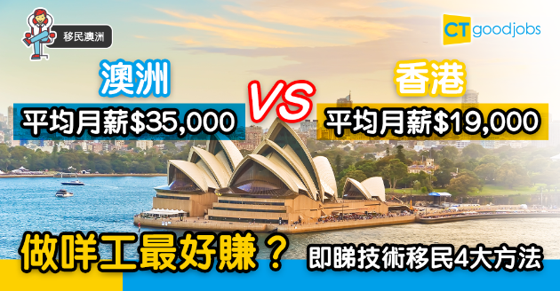 【移民澳洲】澳洲人工比香港高？即睇技術移民4大方法！ 