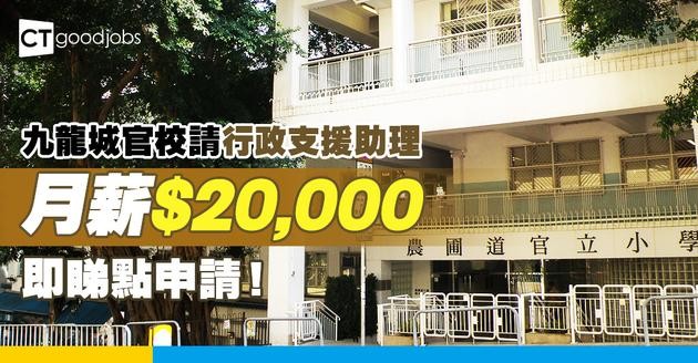 【學校職位空缺2025】九龍城區官校請行政支援助理！月薪$20,000！大學學歷就做得！