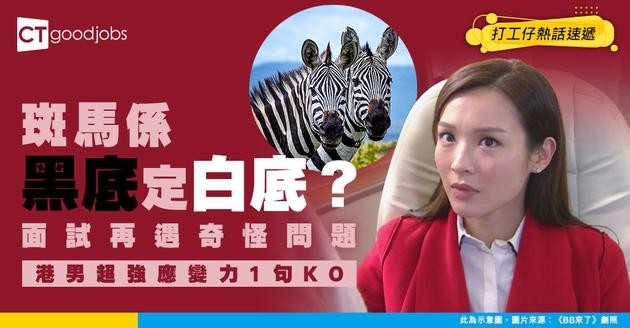 【職場求生】HR突發怪問「斑馬係黑底白底？」港男超強應變力KO面試官！網民揭正確答案