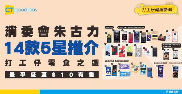 【消委會朱古力推介】14款5星推介！打工仔返工零食邊款最好？