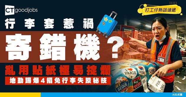 【打工仔旅行雷區】旅客最愛行李套＋紀念貼紙？地勤直言：系統一亂即刻送錯目的地！內部員工教你4招安全識別行李