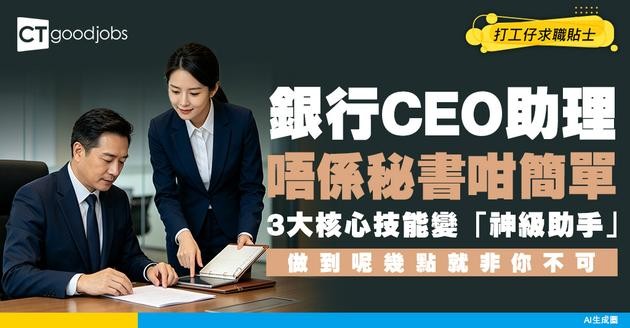 【銀行CEO助理入行】行政總裁助理不只係「秘書」！拆解點樣做先叫「神級助手」？上位秘訣在於呢3個技能！