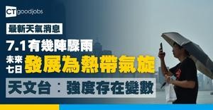 【最新天氣預測2026】7.1有幾陣驟雨！菲律賓附近的低壓區或有熱帶氣旋